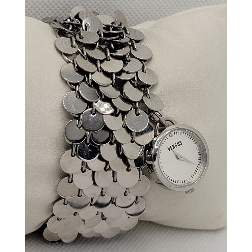 Womens Versus by Versace Stylish Trendy Fashion Silver Tone Bracelet Watch 01 - Picture 3 of 9